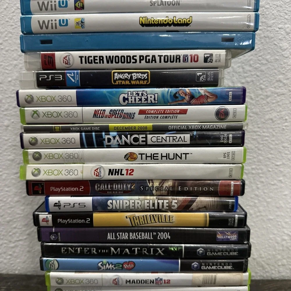 Mixed Lot Of 43 Video Xbox 360,Xbox,PS3,PS2,Wii Untested